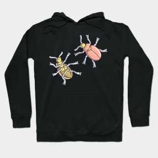 Beetle Morphology Illustration - Entomology, Coleoptera Diagram Hoodie